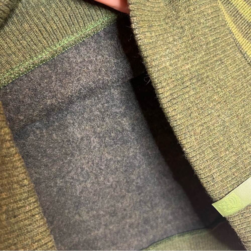 MOUNTAIN HARDWEAR Sevina Wool‎ Blend Striped Sweater with Hood. Size Large - Picture 5 of 9